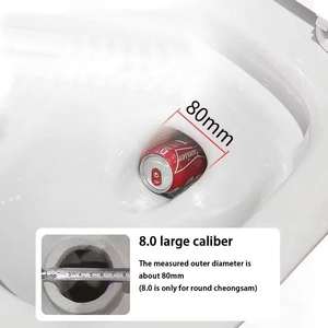 WC monobloc moderne en céramique à double chasse, à siphon, noir, avec accessoires de salle de bain colorés pour la maison, sortie au sol, siphon en P - Product Image 4