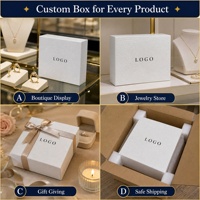 Boîte en carton rigide de luxe avec logo personnalisé, couvercle et base laminés mats de qualité supérieure, boîte cadeau pour bijoux et électronique