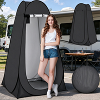 Tente de douche pliable à montage rapide, abri de change en polyester taffetas imperméable, avec fenêtre arrière et corde à linge pour le camping