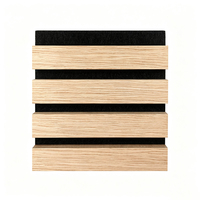 Panneau acoustique en MDF à lattes de bois en fibre de polyester, décoration murale insonorisante, panneau insonorisant en bois massif