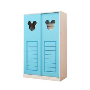 Puerta corredera de madera maciza de diseño moderno Armario para niños Gabinete bajo plegable para bebés para dormitorio para niñas - Product Image 5