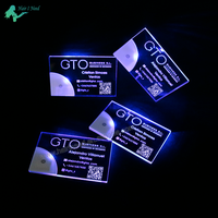 Cartes de visite personnalisées avec impression gravée au laser Veilleuse lumineuse à LED 7 couleurs Led 3d acrylique transparent