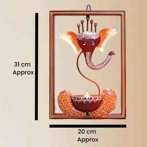 Portavelas Decorativo de Pared con Forma de Ganesha para Rituales Diarios de Pooja y Decoración del Hogar para Diwali, Accesorio de Regalo Perfecto a Precio de Fábrica - Product Image 5