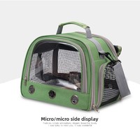 Sac de transport pour oiseaux Little Sun Xuanfeng Budskin Oxford avec fermeture éclair, sac à bandoulière portable respirant pour perroquets, cage à oiseaux poreuse en frêne