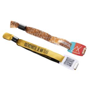 Logo personalizzato di alta qualità e dimensioni in poliestere RFID tessuto braccialetto con RFID Hard PVC FM11108 Smart Chip per il biglietto evento concerto - Product Image 4