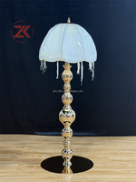 Lampe de table vintage ZKAI pour mariage, centre de table, abat-jour à pompons, support lumineux LED pour événements et décoration intérieure