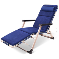 Chaise longue pliable portable d'extérieur avec coussin, tissu Oxford 1200D, tube en acier, capacité de charge de 120 kg, pour patio, jardin, plage, parc