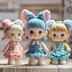 Custom Cute Sweet Dolls Handmade <b>Blind</b> Box Colorful <b>Plastic</b> Toy Mini Figure For Girls 15-30cm Cartoon Style - Product Image 1