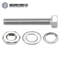 Pernos de Acero Inoxidable A2-70, Pernos Hexagonales S304 (DIN933), Ferretería de Uso General, Pernos Resistentes a la Oxidación con Arandelas Resistentes a la Oxidación