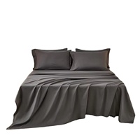 Ensemble de draps en bambou pur 100% biologique Linge de lit Queen King Literie pour la maison
