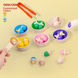 Jeu d'association Montessori en bois : Tasses de tri des couleurs et de comptage pour tout-petits et enfants d'âge préscolaire – Jouet de développement de la motricité fine - Product Image 3