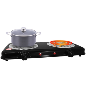 Xách tay 2-burner bếp điện mới bảng Top xoắn ốc bếp điện tử với đôi tấm nóng đĩa hâm đồ nấu nướng hộ gia đình sử dụng - Product Image 6