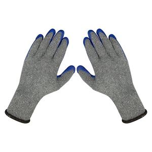 Gants de sécurité en latex froissé HH CVC LTX CRK avec doublure en polyester, paume et doigts enduits, antidérapants, poignet en tricot élastique - Product Image 1
