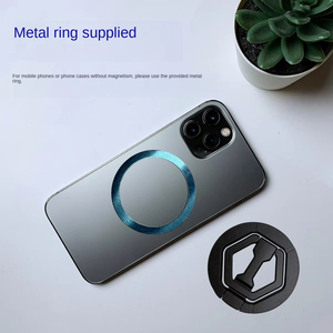 Support de téléphone portable pliable en alliage de zinc, forme hexagonale, forte aspiration magnétique, rotation à 360 degrés, support portable avec <span class=keywords><strong>anneau</strong></span> - Product Image 4