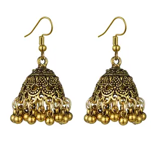 indian earrings wholesale retro classic alloy bell earrings Bohemian ethnic style travel india earrings