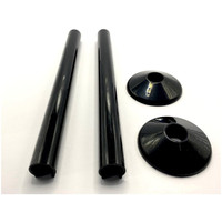 Housses de tuyaux de radiateur noir pour la maison Lot de 2 tuyaux de 200mm de long et 15mm pour chauffage central