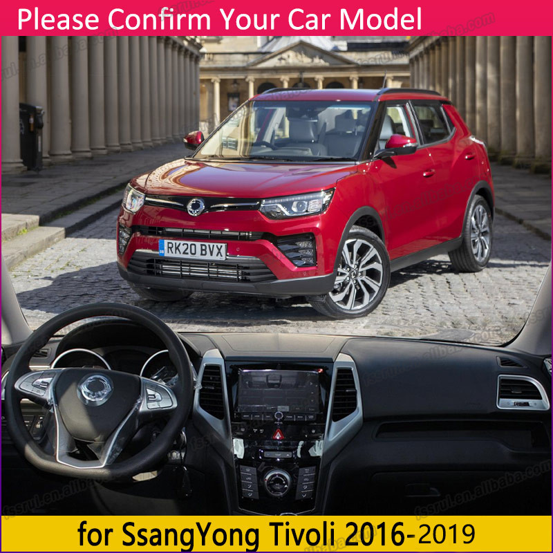 GAFAT Tapis Antidérapants Caoutchouc SsangYong Tivoli 2015-2024 - Console Centrale, Porte-gobelet, Portes - Protection Intérieur