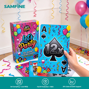 Carta da Poker con Finitura Morbida Certificata CPC ICTI ROHS Extra Large per Famiglia, Feste, Attività Sociali e per Anziani, Personalizzabile Gigante - Product Image 1