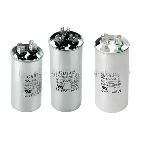 JYUE CBB65 AC Capacitor 5uf 40uf 380v/450v for Air Conditioner and Fan Running and Starting Use Round/Oval Shape