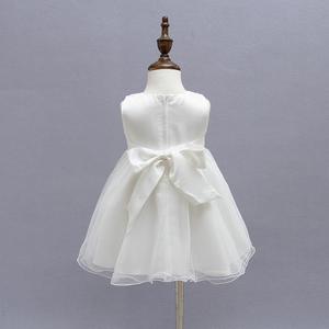 Abiti da Battesimo Natalizi per <span class=keywords><strong>Neonata</strong></span>, Vestiti da Cerimonia per Bambine, Abito <span class=keywords><strong>Bianco</strong></span> da Principessa in Chiffon per <span class=keywords><strong>Neonata</strong></span>, Set da 3 Pezzi - Product Image 6