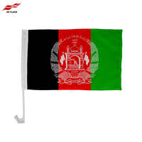 Drapeaux de voiture d'Afghanistan en gros, haute résistance, 100% polyester, décoration de voiture personnalisée, drapeaux de voiture d'Afghanistan