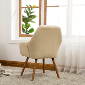 Sillón de tela contemporáneo Tuchico color canela, sillón moderno para sala de estar o dormitorio - Product Image 4