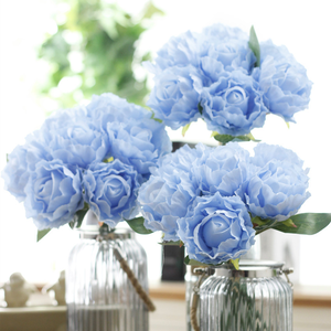 Decoración <span class=keywords><strong>de</strong></span> Mesa para el hogar, ramo <span class=keywords><strong>de</strong></span> flores <span class=keywords><strong>de</strong></span> seda Blanca <span class=keywords><strong>Rosa</strong></span> atado a mano para damas <span class=keywords><strong>de</strong></span> <span class=keywords><strong>honor</strong></span>, ramo <span class=keywords><strong>de</strong></span> flores rosas artificiales para decoración <span class=keywords><strong>de</strong></span> boda - Product Image 3