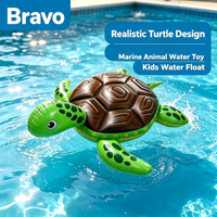 Tapis flottant géant gonflable Bravo en forme de tortue pour enfants, en PVC épaissi, écologique et durable, pour piscine, plage et jeux aquatiques
