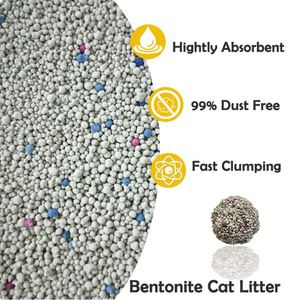 Arena para Gatos Premium de Bentonita con Clúmbulas Fuertes y Control de Olores, Aroma a Limón, 5 kg, Altamente Absorbente, Libre de Polvo - Product Image 2
