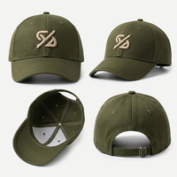 Gorra de Béisbol Bordada en 3D, Personalizada, de 6 Paneles, Estructurada, de Perfil Medio, Color Verde Oliva, Informal, para Hombre, al por Mayor, Fabricante con Certificación BSCI y CE