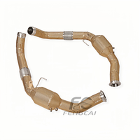 Tubo Frontal de Aislamiento Térmico Dorado OEM/ODM con OPF para Porsche Panamera 971 2.9T, Tubo Central de Alto Flujo y Rendimiento, Ajuste Perfecto 1:1