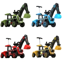Excavator Listrik Anak-anak dengan Trailer Penyimpanan yang Dapat Dilepas, Cocok untuk Anak Usia 1-7 Tahun