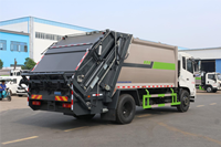 Camion poubelle à chargement arrière de 18 m³, compresseur robuste, 4x2, diesel, haute capacité, véhicule de collecte des déchets municipaux