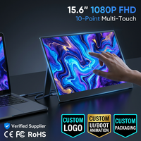 Moniteur portable tactile capacitif SIBOLAN 15,6 pouces 1920x1080 avec interface USB Type-C, garantie 1 an, série professionnelle