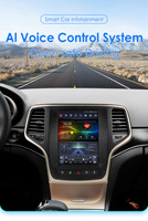 CARUPEZ-Estéreo para coche Android de 9,7 pulgadas, con navegación GPS, Jeep Grand Cherokee 2014-2022 7862S, 8 núcleos, unidad principal de estilo Tesla Vertical