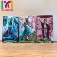 Cartes de tarot et d'oracle personnalisées par le fabricant, boîte imprimée offset de qualité supérieure avec design holographique doré et bords dorés