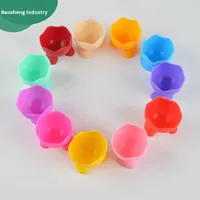 Support de séchage portable en silicone ventilé en forme de fleur pour houppettes et éponges de maquillage lavables