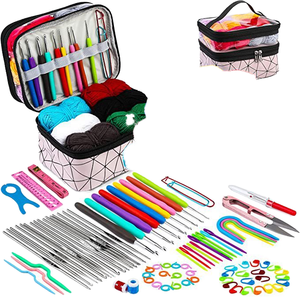 Kit de <span class=keywords><strong>Crochet</strong></span> DIY Exquis et Très Vendu, Accessoires de Tricot, Ensemble de 105 Pièces pour Bricolage, Kit de <span class=keywords><strong>Crochet</strong></span> <span class=keywords><strong>Point</strong></span> de Croix pour Remise de Diplôme - Product Image 1