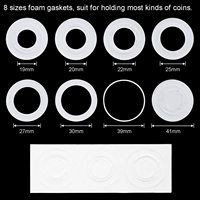 Boîte de rangement ronde en plastique de 41mm PS argent Eagle Bullion Capsules de pièces de quartz US avec joint en mousse (19/20/22/25/27/30/39/41mm)