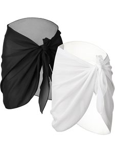 MSF Chiffon Beach Cover Up Sarong Knotted Wrap Skirt pour femmes en bikini - Product Image 1