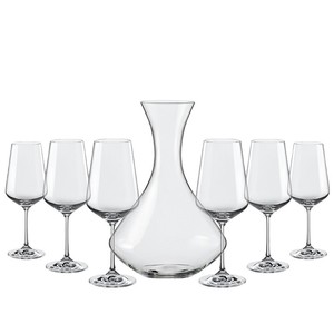 Sandra Wine Set 7 Pcs Decanter With Glasses Lead Free Crystal Dishwasher Safe For Home Or Gift - Product Image 2