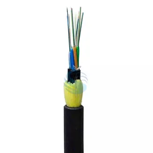 Diskon kabel serat optik ADSS jaket ganda G652D benang Aramid kualitas tinggi
