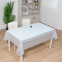 Nappe transparente en PVC à motif floral RNPT, imperméable, anti-déversement, avec dentelle, pour cuisine, salle à manger, mariage, banquet