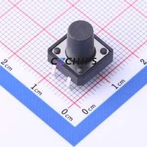 TS-KG1103-BB115F Tactile Switch Through hole,12x12mm Switch Single Pole Single Throw Round Button 2.5N Through Hole - Product Image 1