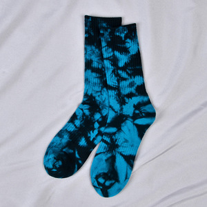 Chaussettes longues foncées, huit couleurs, cravate colorant, Design à la mode coréenne, chaussettes mi-mollet - Product Image 5