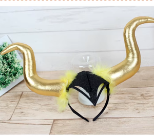 Halloween dekorative Teufel Horn Haarband Prom Party Requisiten große Kuh Horn Kopfschmuck - Product Image 5