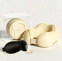 Oreiller de voyage ergonomique en mousse à mémoire de forme en U, personnalisable avec logo, lavable, réglable et portable pour avion et voiture