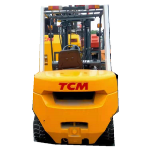 <b>Used</b> TCM 3 Ton Diesel Forklift FD30 4WD Rough Terrain Solid Tires Three Stage Mast - Product Image 1