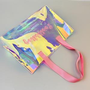 Sacs cadeaux en PVC holographique haut de gamme, emballage pour parfums et soins de la peau, sacs fourre-tout personnalisés pour les membres VIP de l'hôtel, foulard, <span class=keywords><strong>voile</strong></span> - Product Image 3