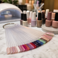 Échantillon de couleur d'ongles en acrylique personnalisé, bâtonnet transparent pour échantillon de vernis, carte de couleurs de salon avec trou et espace pour logo pour salon de manucure
